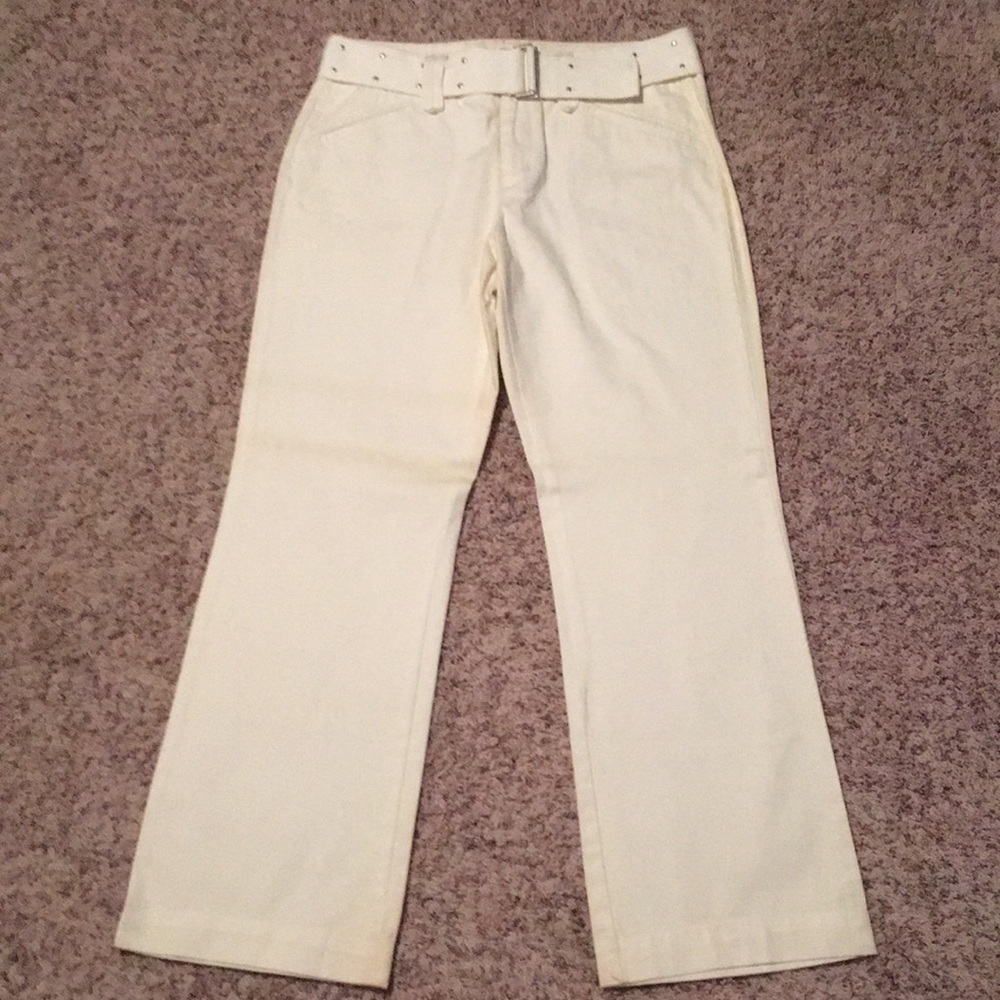 Cato Off White Canvas dress slacks